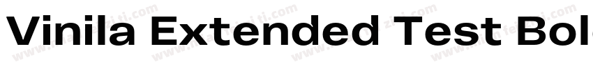 Vinila Extended Test Bold字体转换